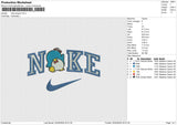 Nike pinguin Embroidery File 6 size