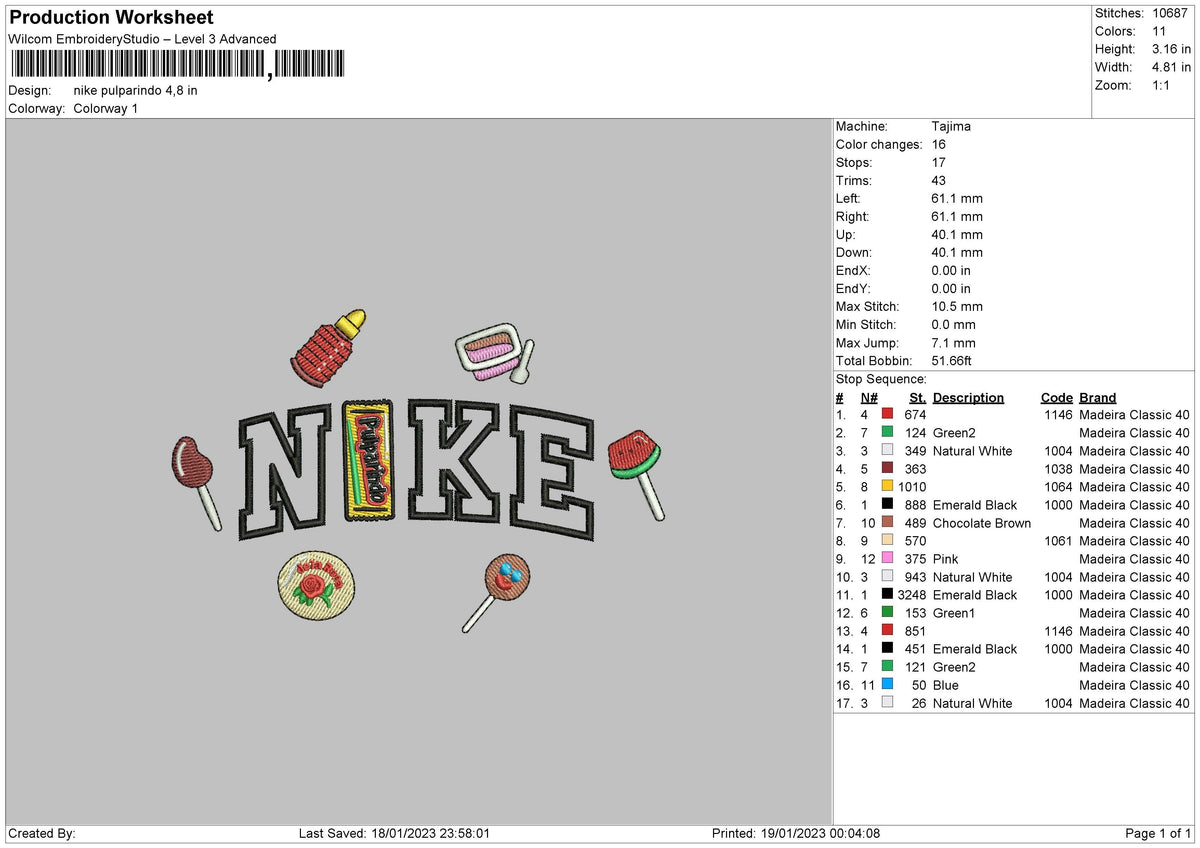 Nike Pulparindo Embroidery File 6 sizes