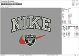 Nike Raidersvia Embroidery File 6 sizes