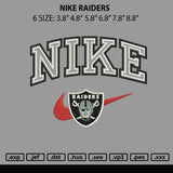 Nike Raidersvia Embroidery File 6 sizes