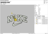 Nike ray Embroidery File 6 sizes