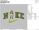 Nike Shrek Embroidery File 6 sizes