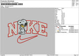 Nike Snoopy 2201 Embroidery File 6 sizes