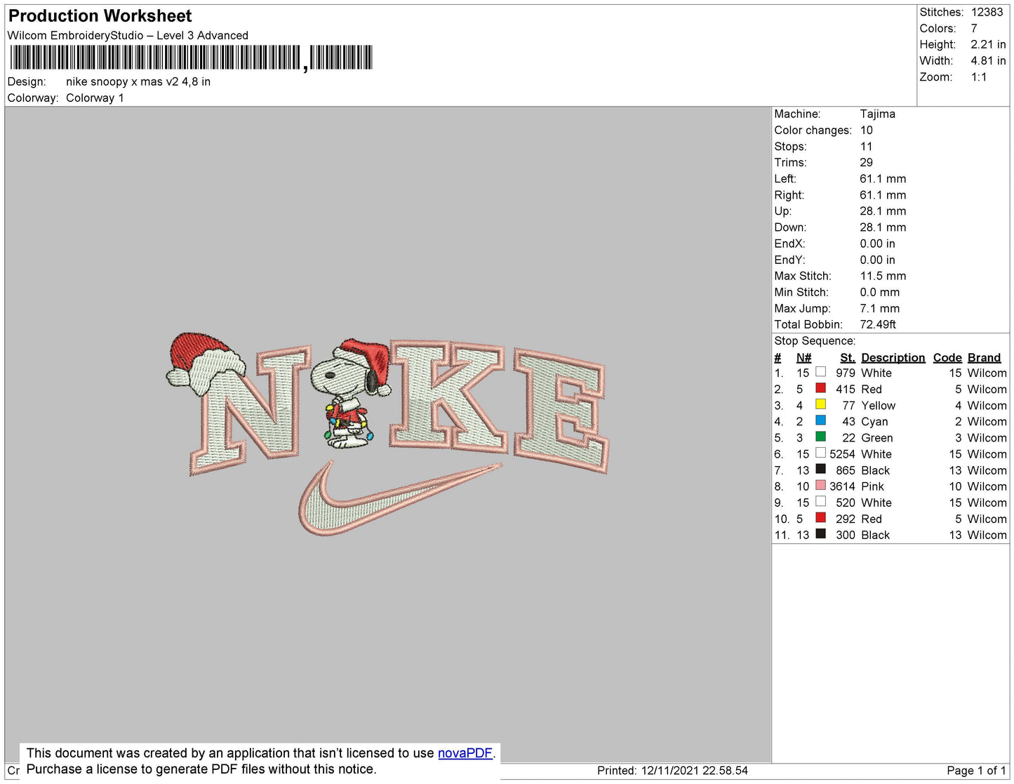 Nike Snoopy Xmas