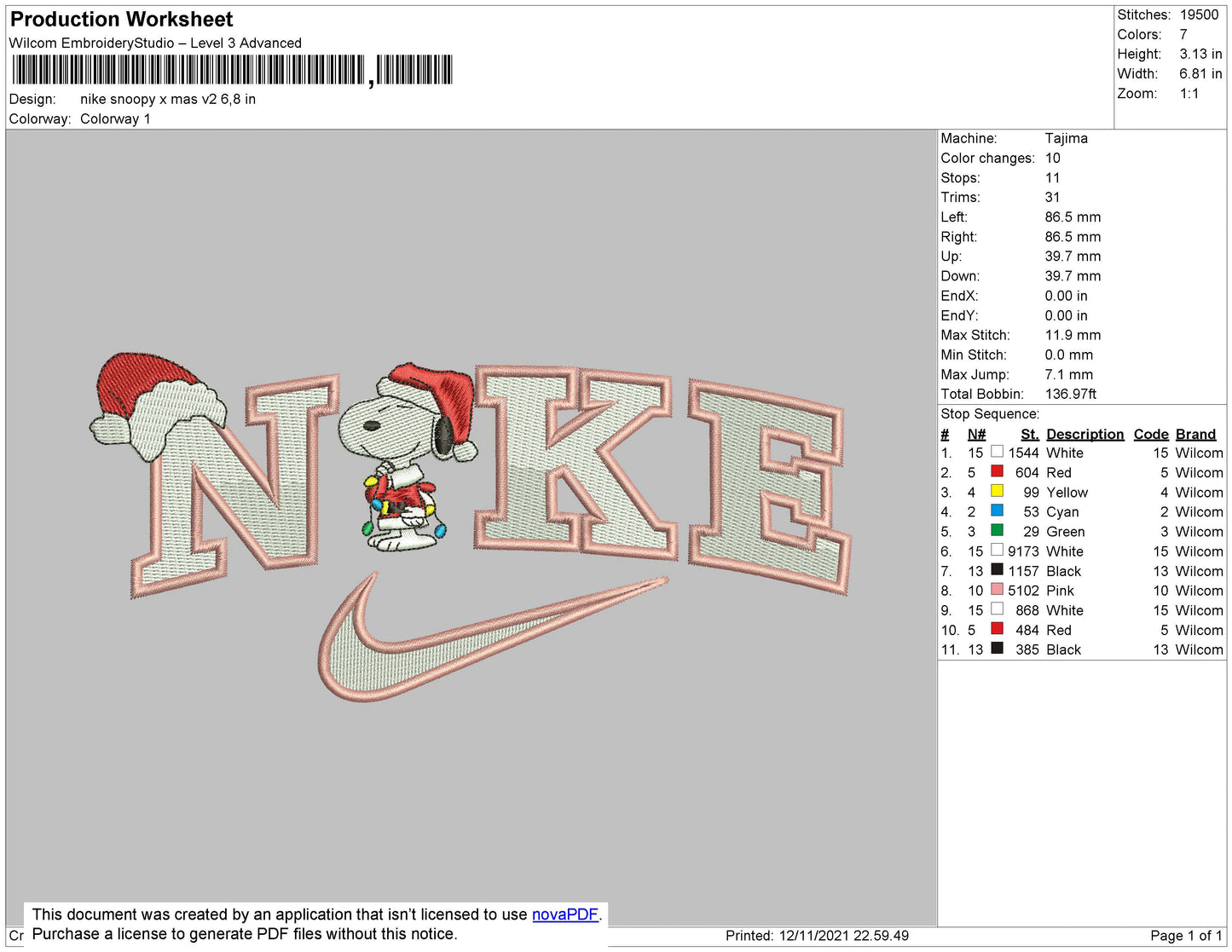 Nike Snoopy Xmas