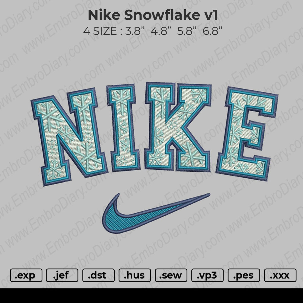 Nike Snowflake v1 Embroidery