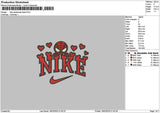 Nike Spider Head Embroidery File 6 sizes