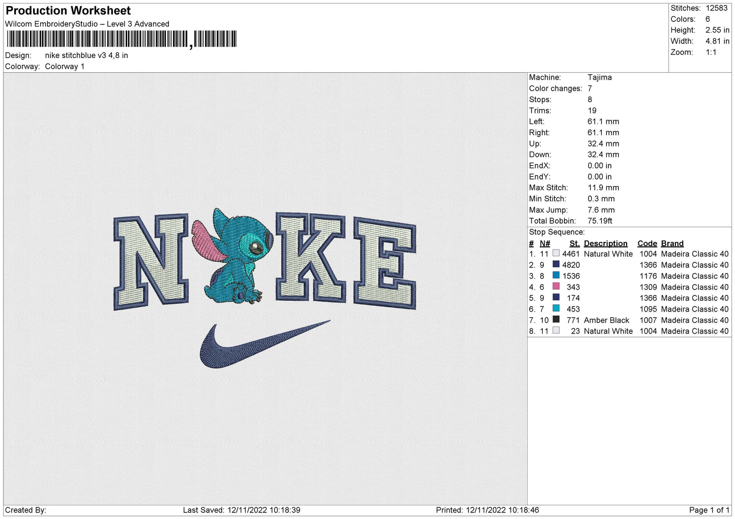 Nike Stitch Blue v3