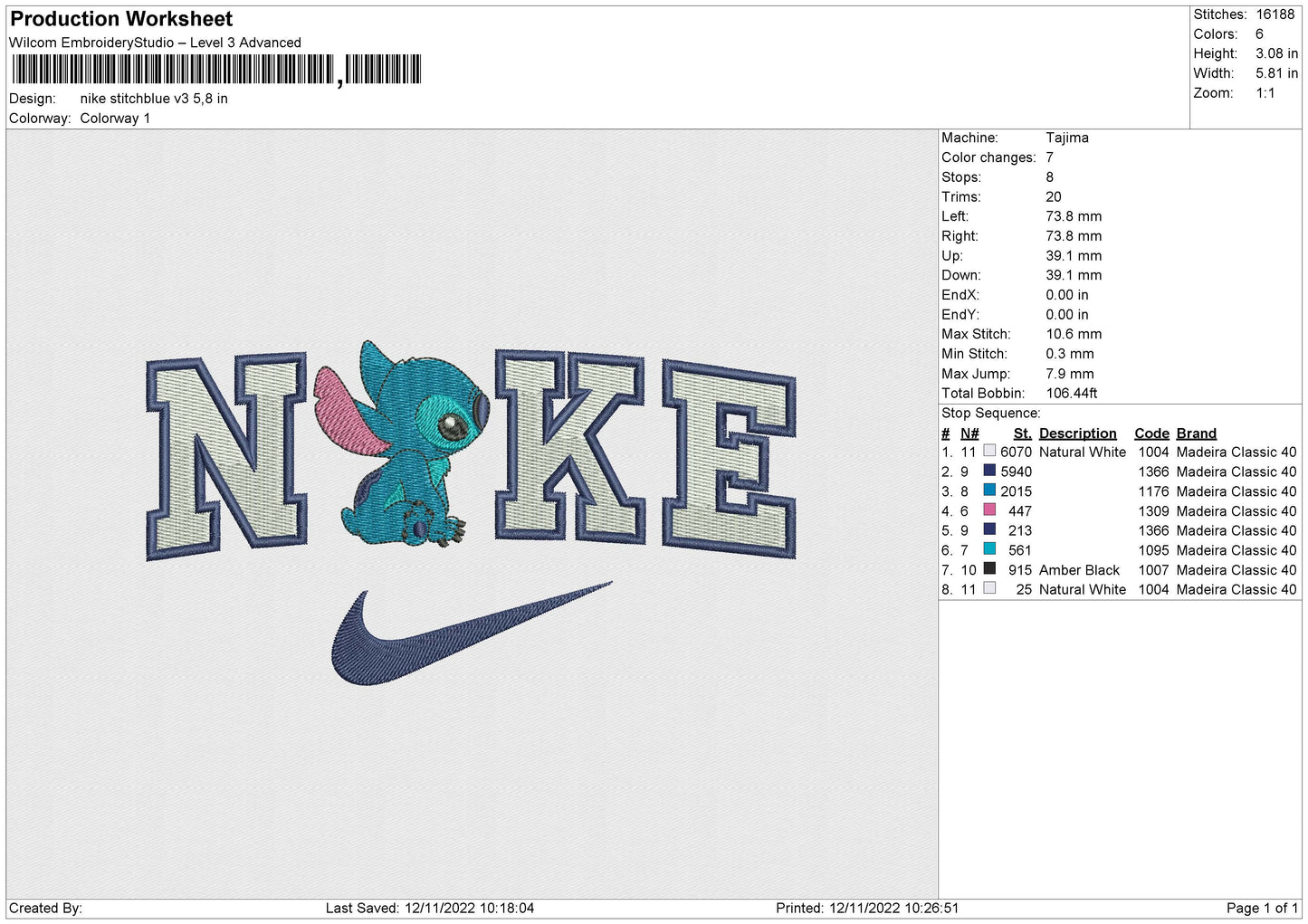 Nike Stitch Blue v3