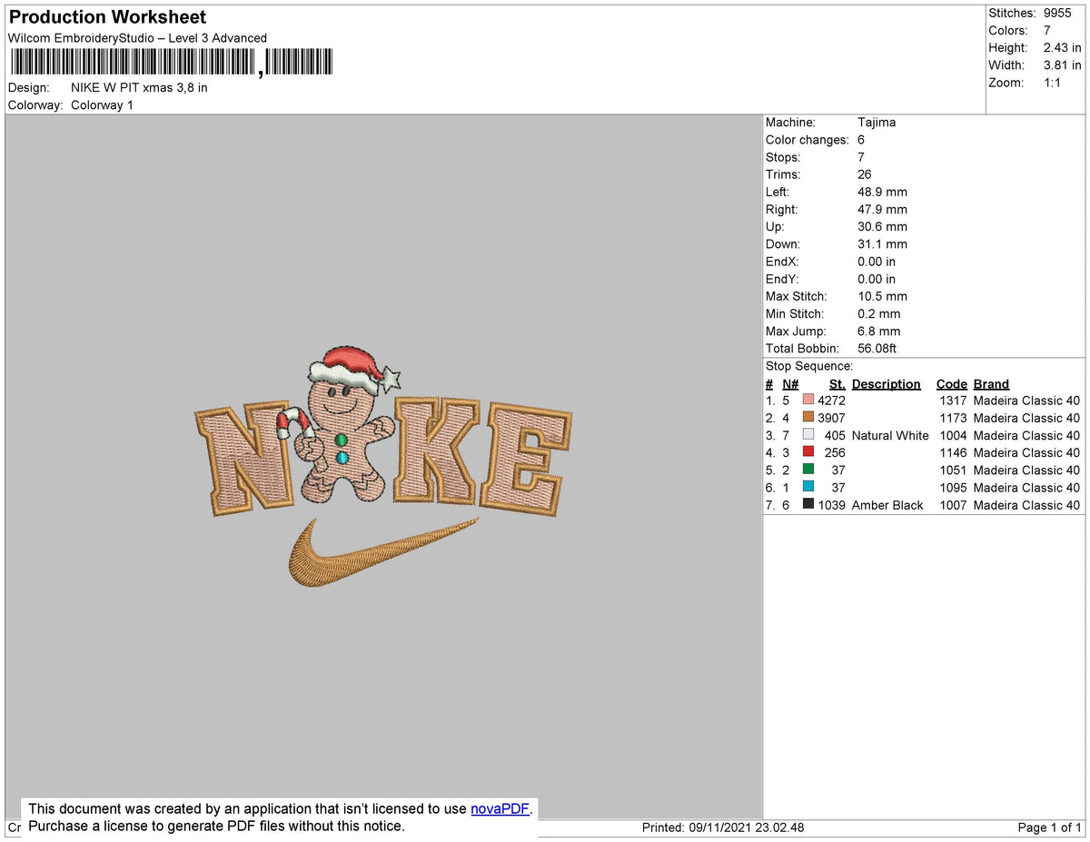 Nike W Pit Xmas Embroidery
