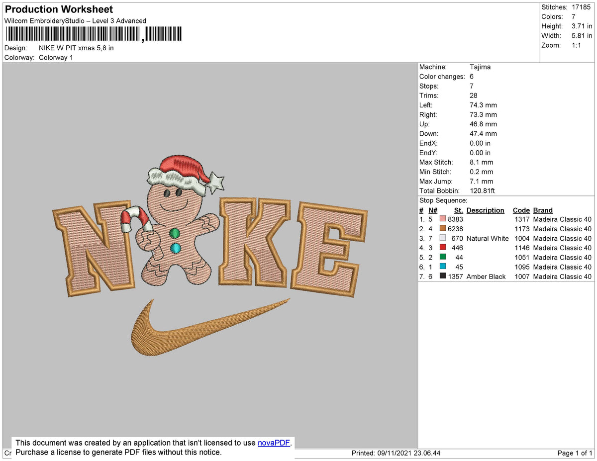 Nike W Pit Xmas Embroidery