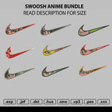 Swoosh Anime Bundle Embroidery File 9 Swoosh