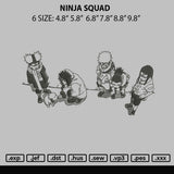Ninja Squad Embroidery File 6 sizes