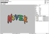Nivektext Embroidery File 6 sizes