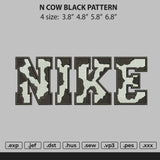 Nike Cow Black Pattern Embroidery