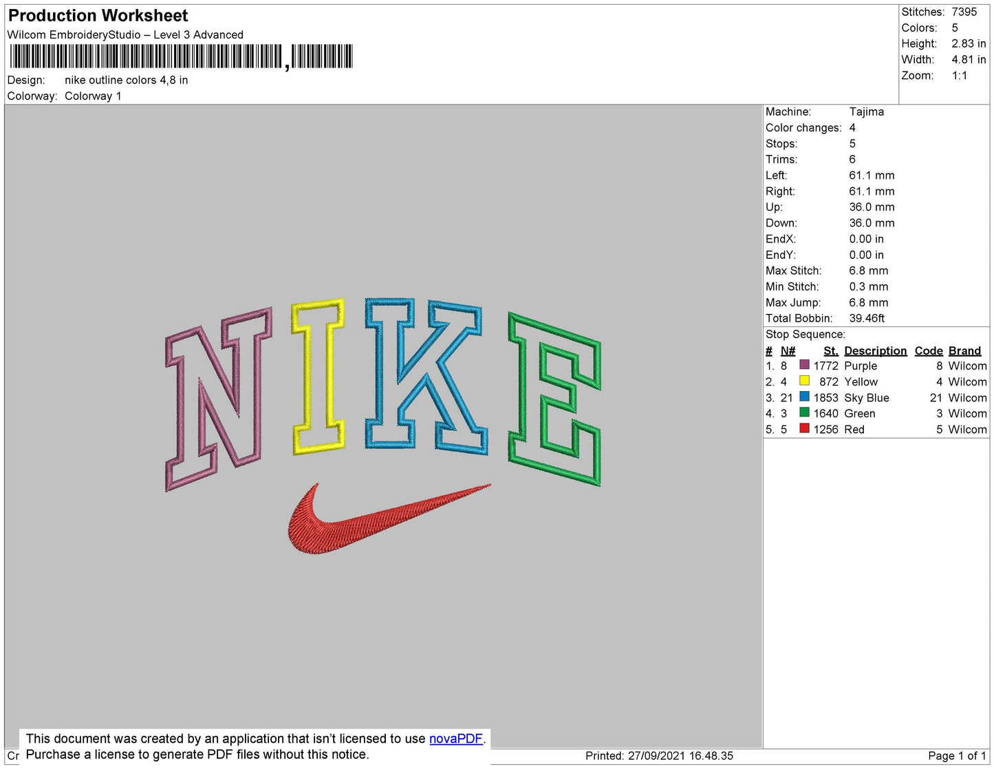 Nike Outline Colors