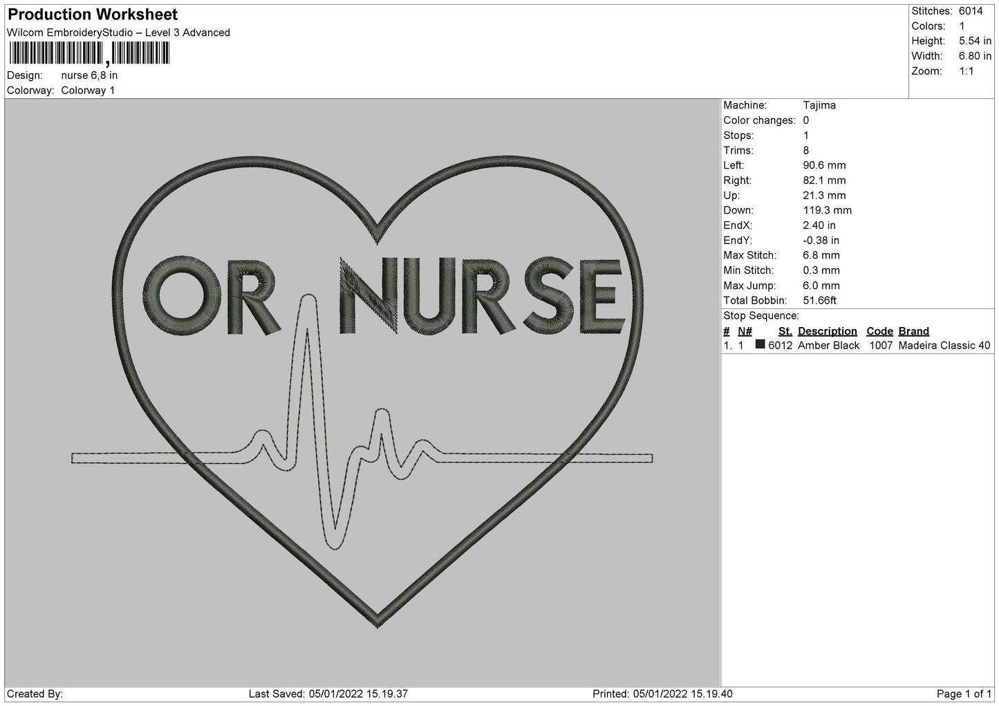 Nurse Embroidery