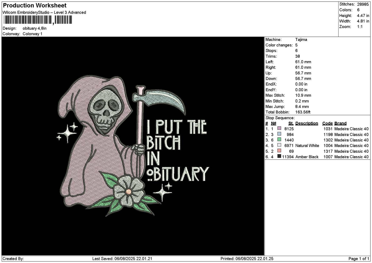 Ghost Pink 0608 Embroidery File 6 sizes