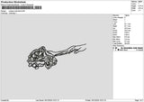 Octopus Outline Embroidery File 6 sizes