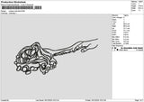Octopus Outline Embroidery File 6 sizes