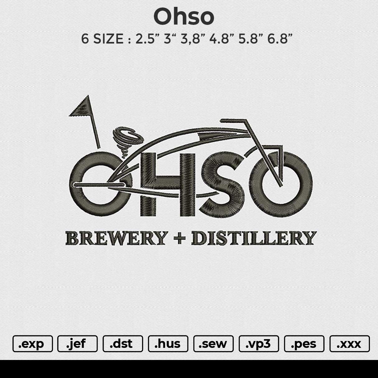 Ohso Embroidery File 6 size