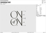 one of one Embroidery File 6 size