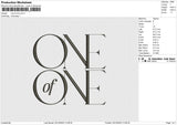 one of one Embroidery File 6 size
