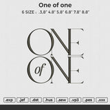 one of one Embroidery File 6 size