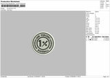 ONE PERCENT Embroidery File 6 sizes