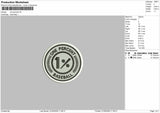 ONE PERCENT Embroidery File 6 sizes