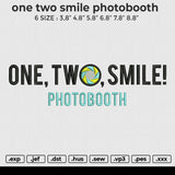 One Two Smile Photobooth Embroidery File 6 size