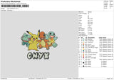 Pokemon1701 Embroidery File 6 sizes