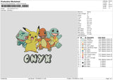 Pokemon1701 Embroidery File 6 sizes