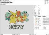 Pokemon1701 Embroidery File 6 sizes