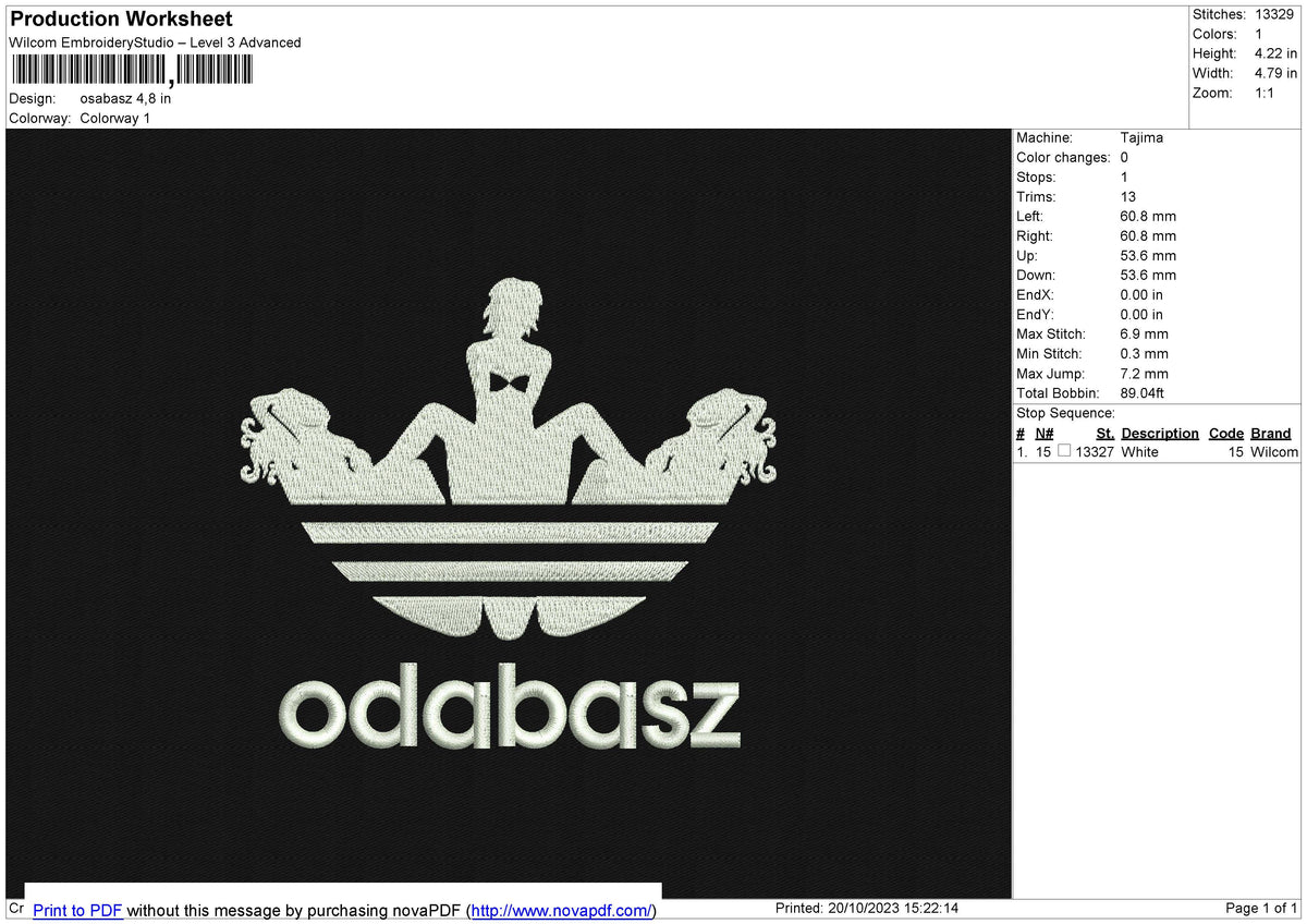 Osabasz Embroidery File 6 size