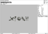 Icons 1503 Embroidery File 6 sizes