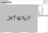 Icons 1503 Embroidery File 6 sizes