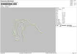 Outline V2 Embroidery File 6 sizes