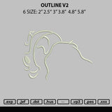 Outline V2 Embroidery File 6 sizes