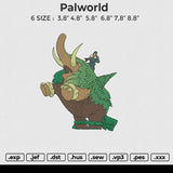 Palworld Embroidery File 6 size