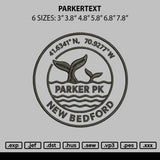 Parkertext Embroidery File 6 sizes