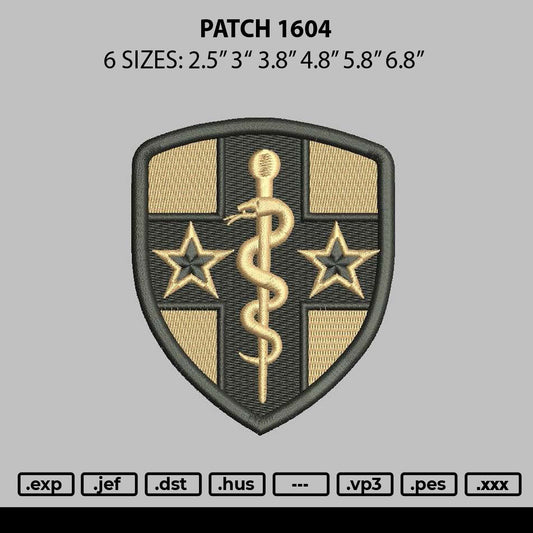 Patch 1604 Embroidery File 6 sizes