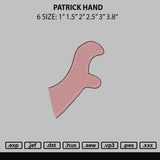 Patrick Hand Embroidery File 6 sizes