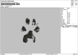 Paw Print 2212 Embroidery File 6 sizes