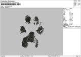 Paw Print 2212 Embroidery File 6 sizes