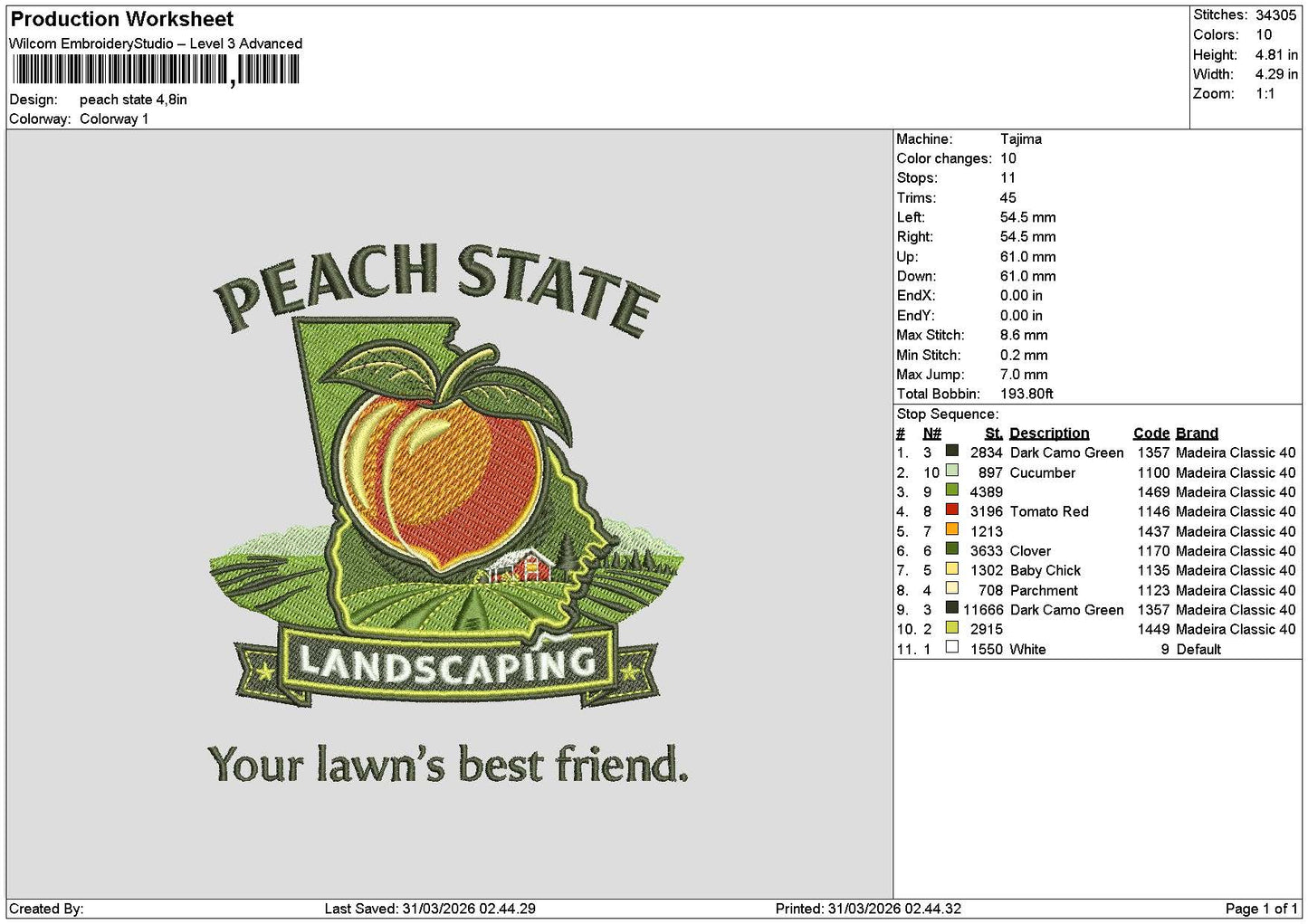 Peachtext Embroidery File 6 sizes