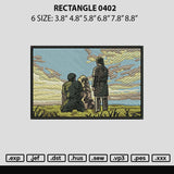 Rectangle0402 Embroidery File 6 sizes