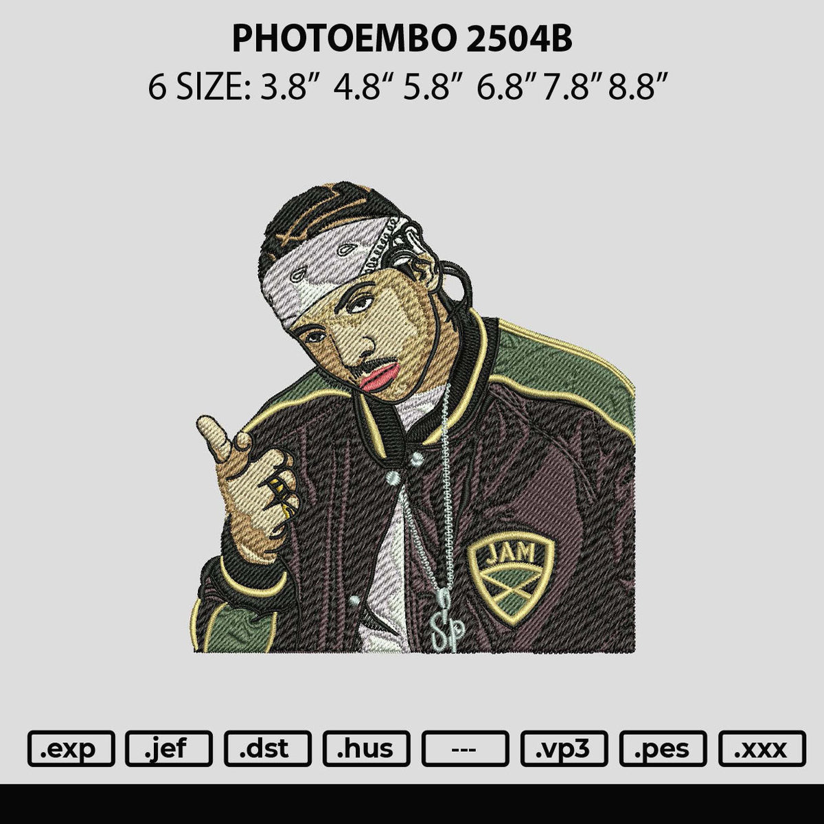 Photoembro 2504 Embroidery File 6 sizes