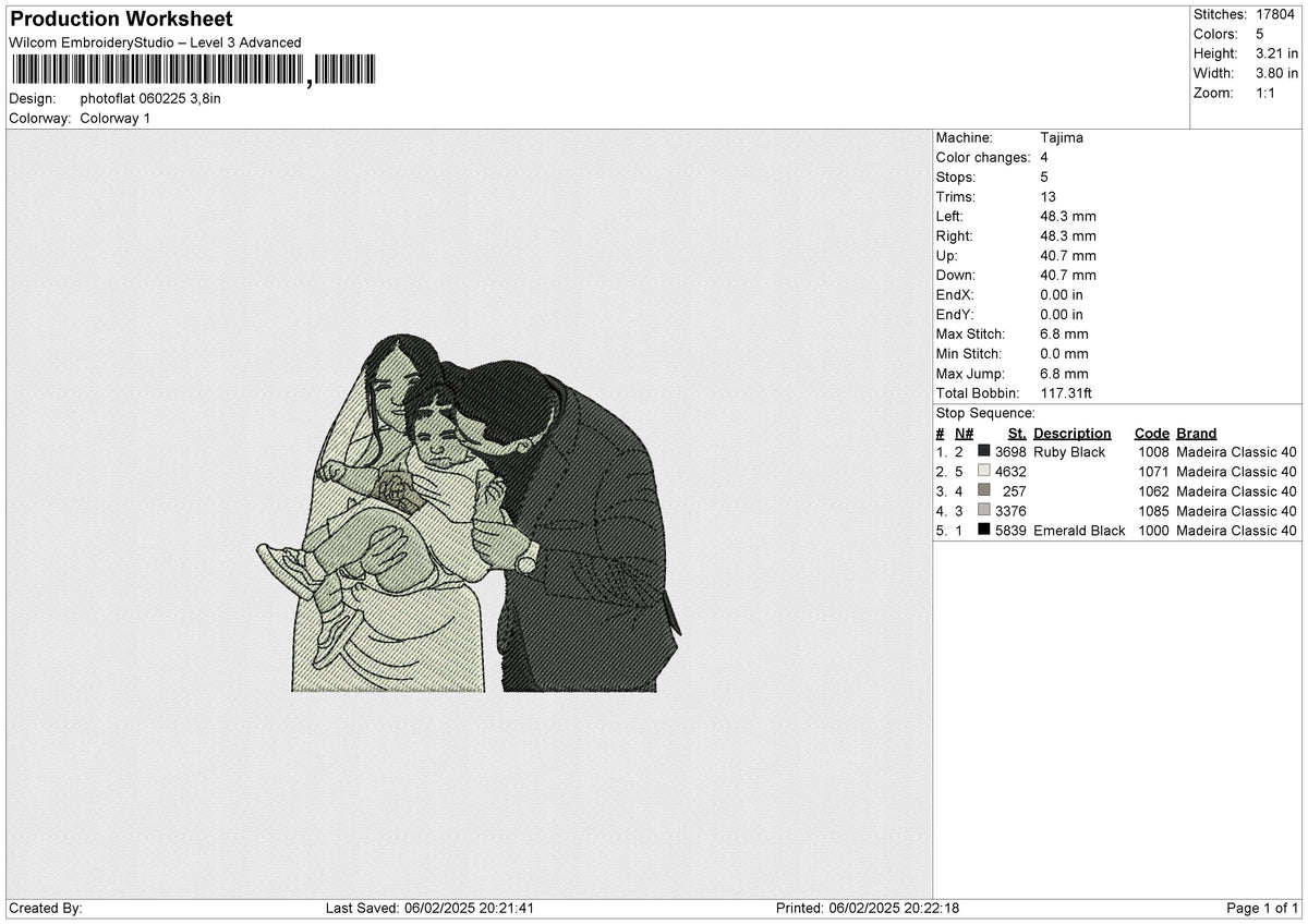 Photoflat 060225 Embroidery File 6 size