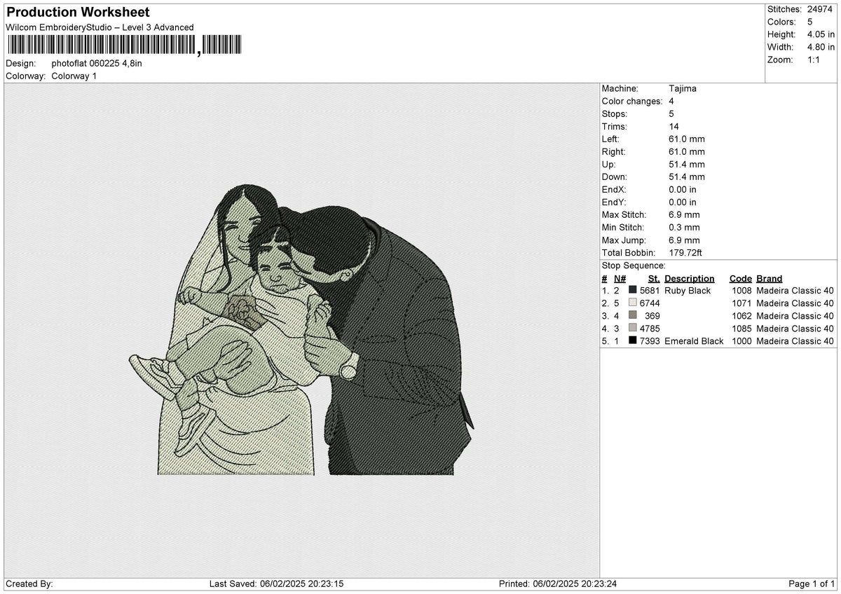 Photoflat 060225 Embroidery File 6 size